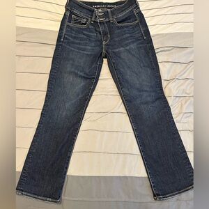 American Eagle Outfitters Dark Blue Straight Leg Jeans